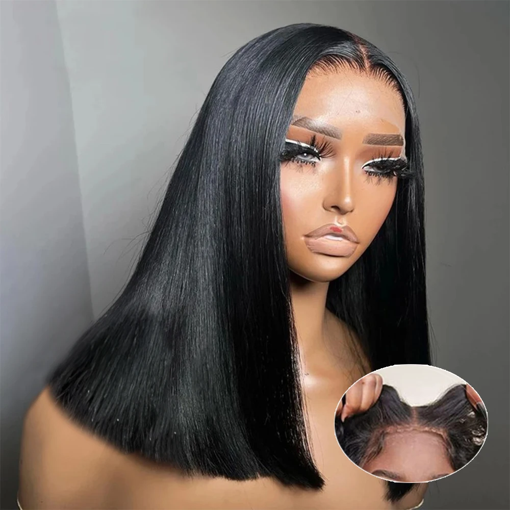 

CEXXY Glueless Preplucked Human Wigs Ready to Go Short Bob Wigs Pre Plucked Bone Straight 13x4 13x6 HD Lace Frontal Wigs on Sale