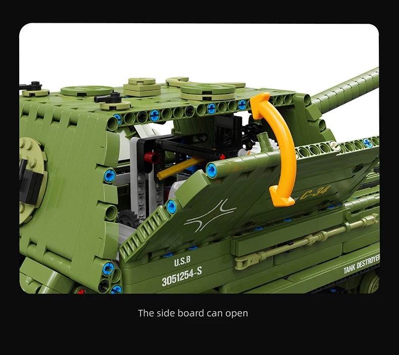 2436PCS Ferdinand Tank Building Blocks WW2 Classic Heavy Elephant Tank Model Bricks Collection Display Kid DIY Toy Birthday Gift 2436PCS Ferdinand Tank Building Blocks WW2 Classic Heavy Elephant Tank Model Bricks Collection Display Kid DIY Toy Birthday Gift