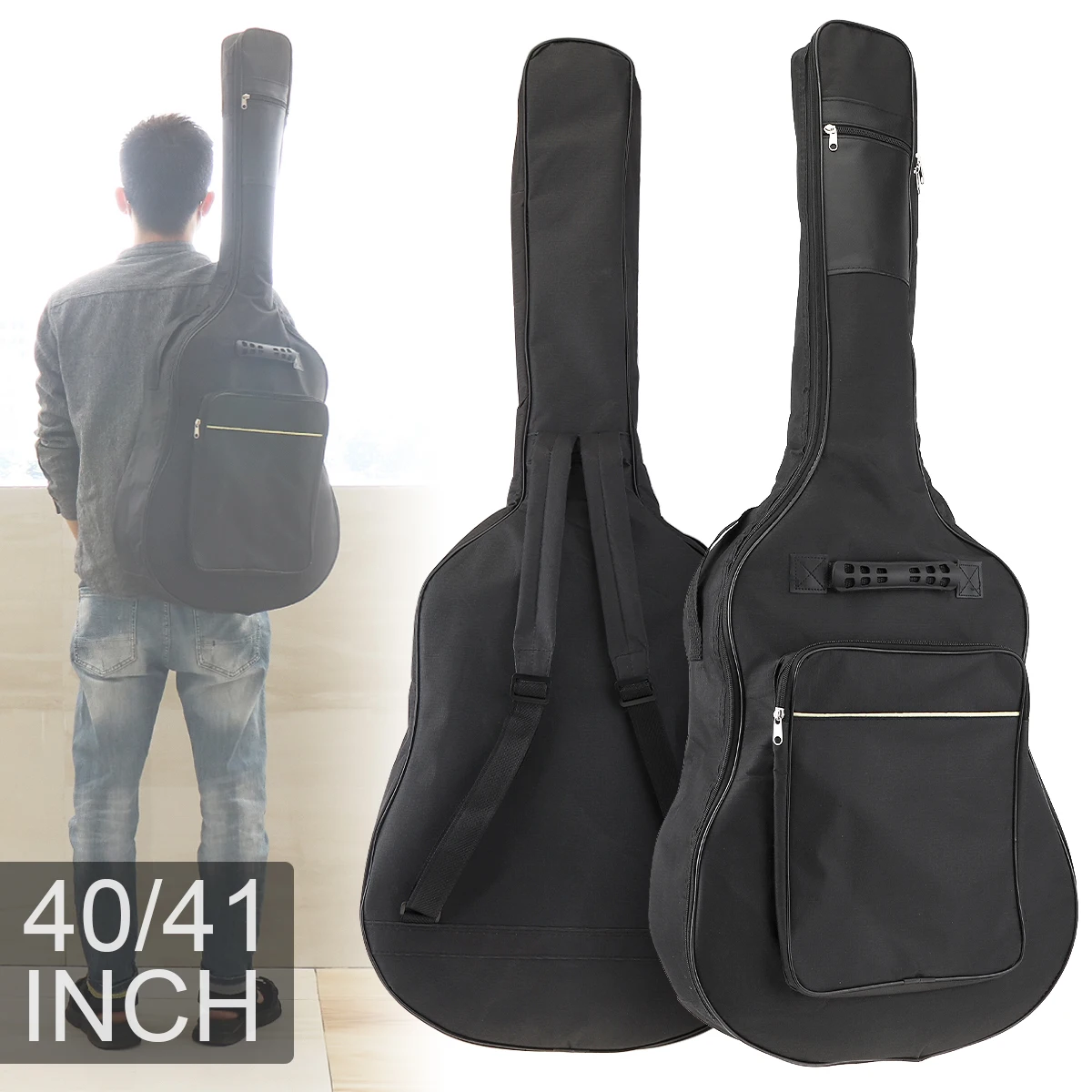 40/41 Inch Oxford Fabric Acoustic / Electric Guitar Case Double Straps Padded Guitar Bag Soft Case Gig Waterproof Backpack 
40/41 Inch Oxford Fabric Acoustic / Electric Guitar Case Double Straps Padded Guitar Bag Soft Case Gig Waterproof Backpack