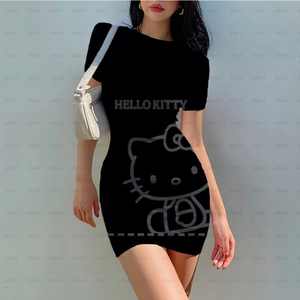 2024 Sexy Bodycon Dresses Women Midi Pencil Dress Short Sleeve Summer Hello Kitty 3d Print O Neck Femme Robes Streetwear
2024 Sexy Bodycon Dresses Women Midi Pencil Dress Short Sleeve Summer Hello Kitty 3d Print O Neck Femme Robes Streetwear