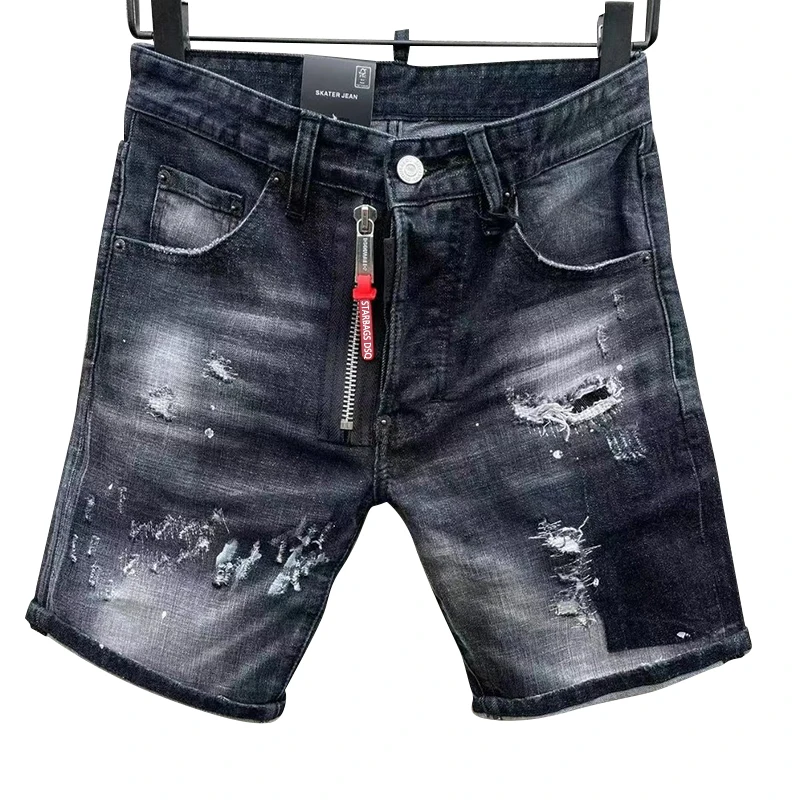 

starbags dsq D309 new Men's High Quality trend College ripped Men's casual jeans and shorts