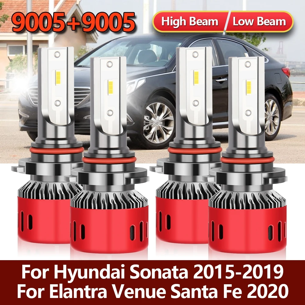 4x LED Headlight Bulbs Kit 9005 High Low Light Bright CSP Lamp Kit For Hyundai Sonata 2015-2019 For Elantra Venue Santa Fe 2020
4x LED Headlight Bulbs Kit 9005 High Low Light Bright CSP Lamp Kit For Hyundai Sonata 2015-2019 For Elantra Venue Santa Fe 2020