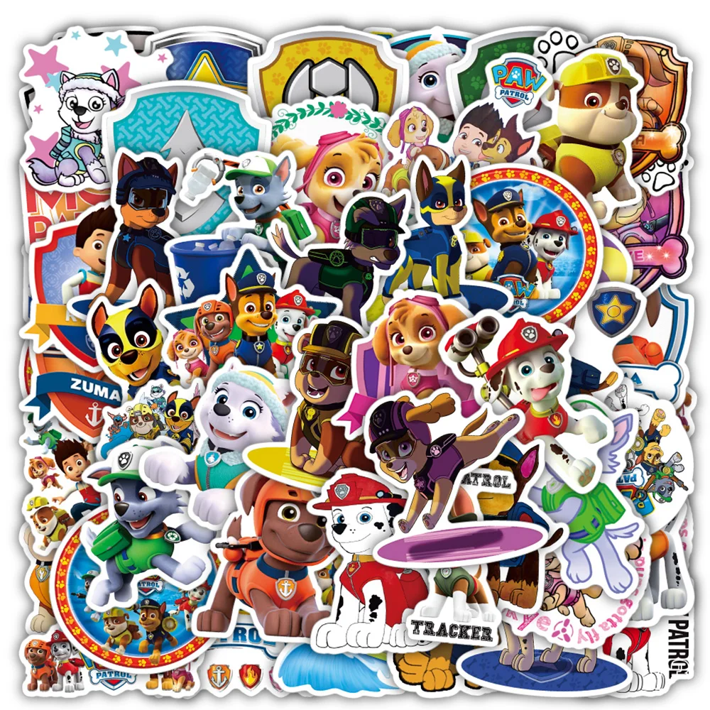 

10/30/50PCS Cute PAW Patrol Stickers Anime Decals for Kids Toy DIY Laptop Motorcycle Car Vinyl Cartoon Graffiti Sticker Gifts