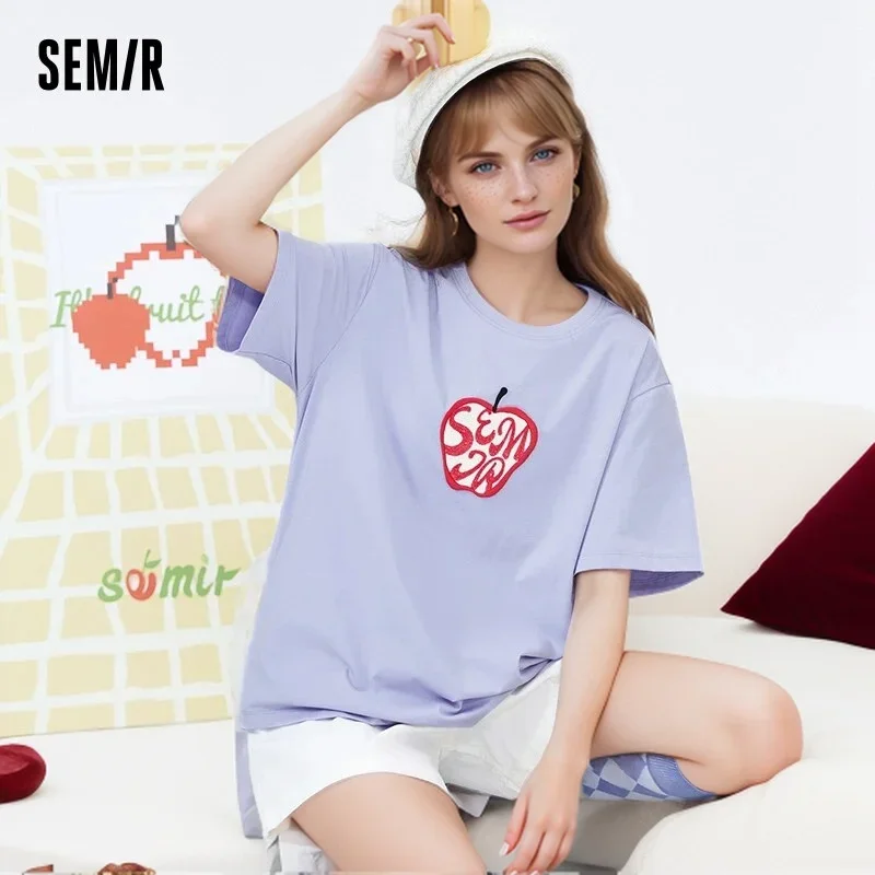 Футболка Semir женская с коротким рукавом, дизайнерский топ с антибактериальным покрытием, ощущение прохлады, Свободный Повседневный пуловер, лето 2024
Футболка Semir женская с коротким рукавом, дизайнерский топ с антибактериальным покрытием, ощущение прохлады, Свободный Повседневный пуловер, лето 2024