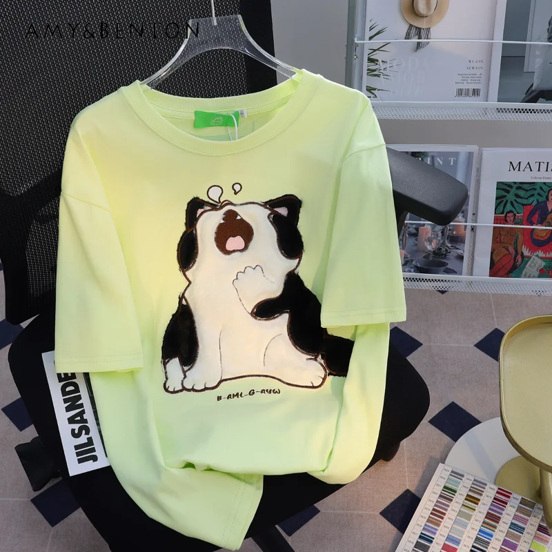 Women's Clothing Cartoon T-shirt Boy and Girl Summer New Trendy Niche Short Sleeve Tshirts Top Pullovers Y2k Accessories Tees
Women's Clothing Cartoon T-shirt Boy and Girl Summer New Trendy Niche Short Sleeve Tshirts Top Pullovers Y2k Accessories Tees