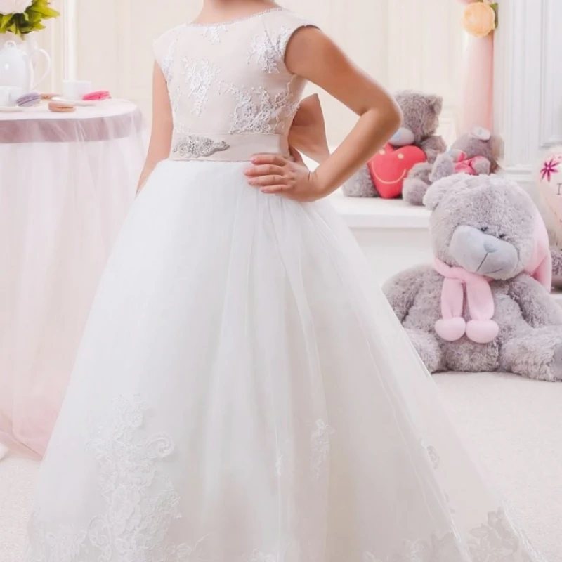 Flower Girl Dresses Jewel Lace Big Bow Puffy Sleeveless For Wedding Princess Girl Birthday Party Princess Gown Girl Party Dress
Flower Girl Dresses Jewel Lace Big Bow Puffy Sleeveless For Wedding Princess Girl Birthday Party Princess Gown Girl Party Dress