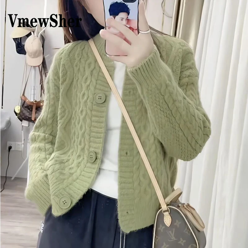 VmewSher 4 Color Twist Plaid Sweater Coat Women Spring Autumn Long Sleeve Outwear 2023 New Single Breasted Tops Knitted Cardigan
VmewSher 4 Color Twist Plaid Sweater Coat Women Spring Autumn Long Sleeve Outwear 2023 New Single Breasted Tops Knitted Cardigan