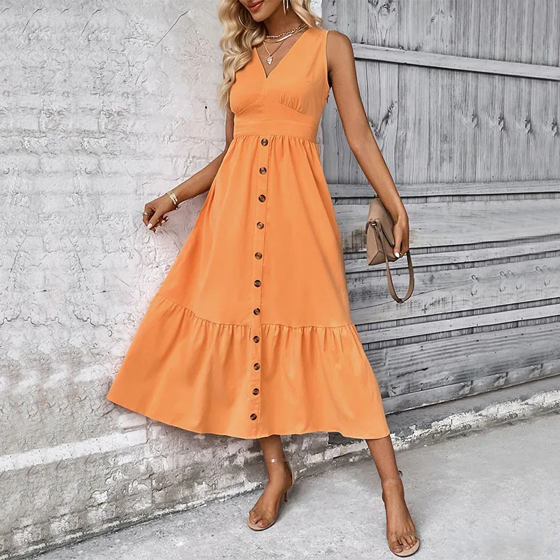 

Women's Elegant Casual Streetwear Dress, Female Clothing, Midi, Beach, Dance, Traf, Cocktail, Y2K, Sexy, Free Shipping