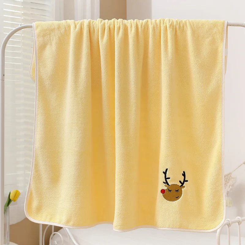 Christmas Moose Embroidered Large Towel Cute Cartoon Animal Coral Velvet Bath Towel Soft and Comfortable Children's Blanket
Christmas Moose Embroidered Large Towel Cute Cartoon Animal Coral Velvet Bath Towel Soft and Comfortable Children's Blanket
