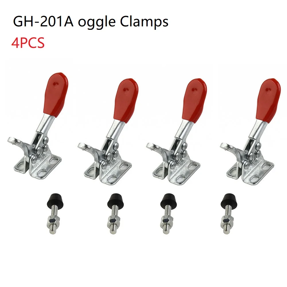 4pcs GH201A Horizontal Vertical Toggle Clamp 27KG Quick-Release Tool Horizontal Clamps Hand Heavy Duty Tooling Accessories
4pcs GH201A Horizontal Vertical Toggle Clamp 27KG Quick-Release Tool Horizontal Clamps Hand Heavy Duty Tooling Accessories