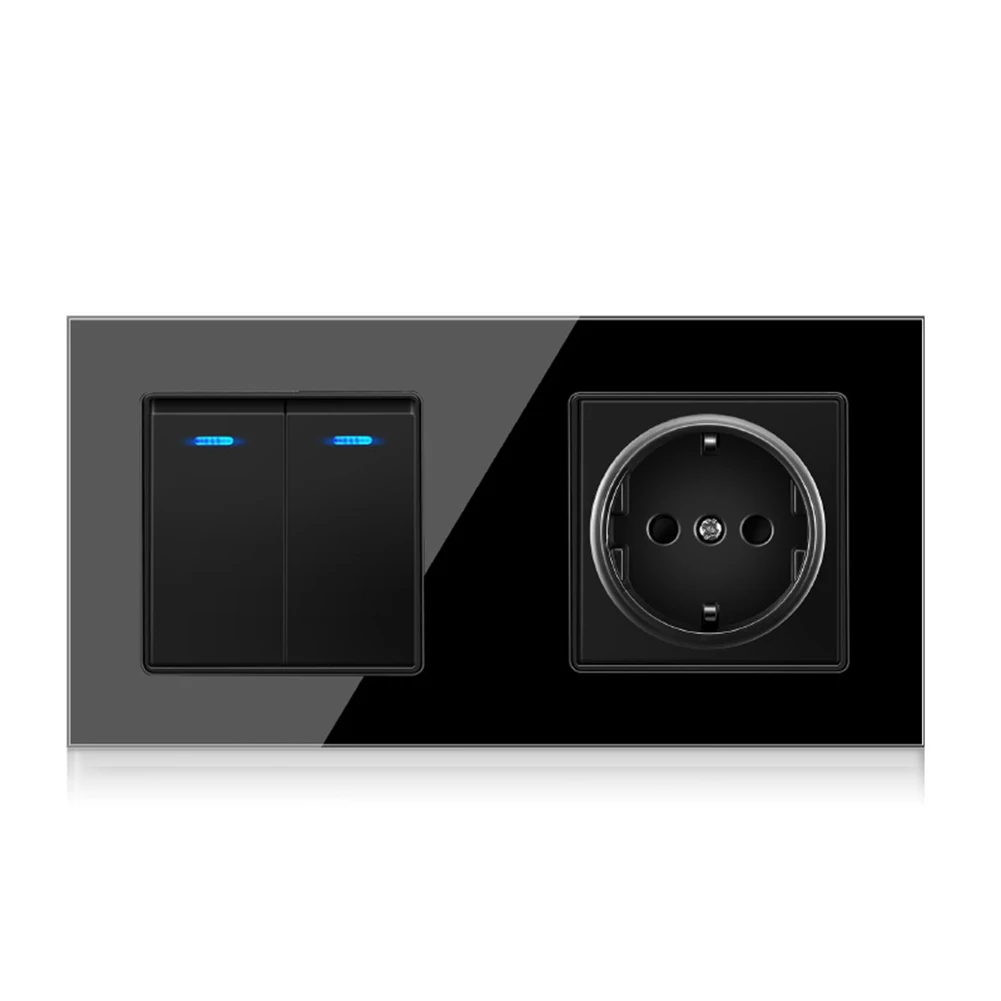 Sleek and Reliable European Standard Switch Socket Tempered Glass Panel Two Way Switch Concealed Installation
Sleek and Reliable European Standard Switch Socket Tempered Glass Panel Two Way Switch Concealed Installation