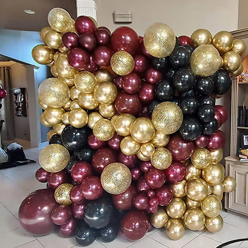 134pcs Black Gold Confetti Balloons Garland Arch Kit Burgundy Balloon Birthday Bridal Shower Wedding Marriage Party Decoration
134pcs Black Gold Confetti Balloons Garland Arch Kit Burgundy Balloon Birthday Bridal Shower Wedding Marriage Party Decoration