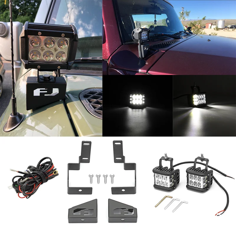 Led Lights for Car Side Shot 60W Hood Ditch Cowl LED Fog Flood Light Pod Mount Kit for Toyota Fj Cruiser
Led Lights for Car Side Shot 60W Hood Ditch Cowl LED Fog Flood Light Pod Mount Kit for Toyota Fj Cruiser