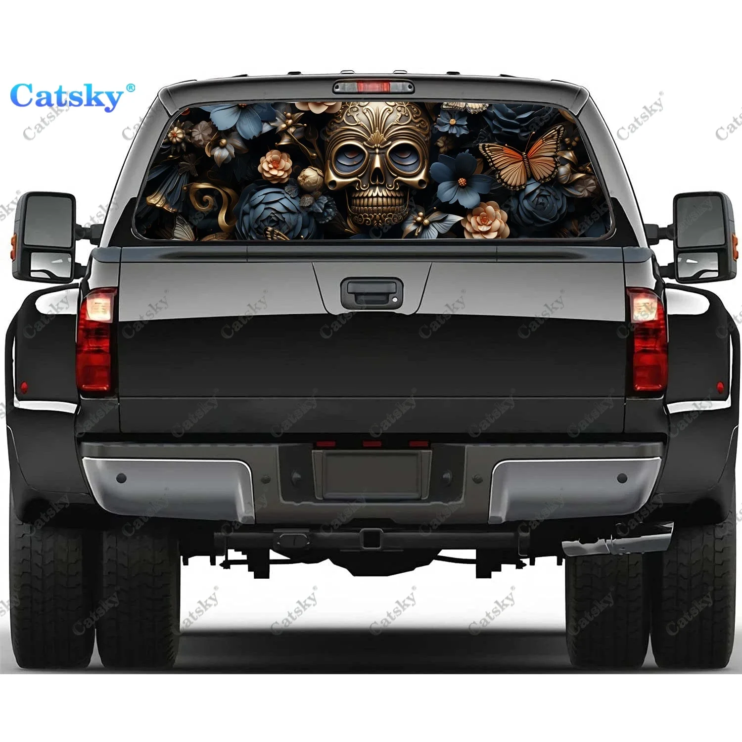 Skull Full Flower and Leaf Rear Window Decal Fit Pickup,Truck,Car Universal See Through Perforated Back Window Vinyl Sticker
Skull Full Flower and Leaf Rear Window Decal Fit Pickup,Truck,Car Universal See Through Perforated Back Window Vinyl Sticker