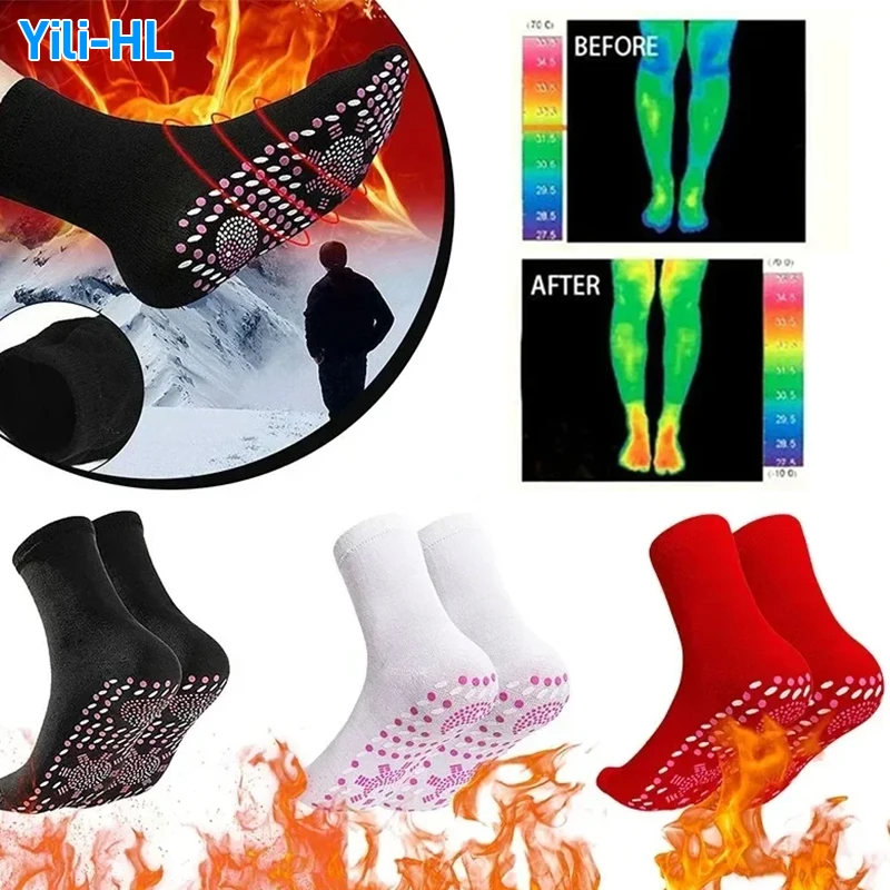 

Self Heating Socks Winter Warm Thermal Tourmaline Magnetic Therapy Slimming Short Sock Foot Massage Health Care For Men Women