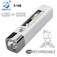 Rechargeable Led Flashlight Torch 4 Lighting Modes With COB Side Light Power Bank Camping Adventure Outdoor Portable Lights
Rechargeable Led Flashlight Torch 4 Lighting Modes With COB Side Light Power Bank Camping Adventure Outdoor Portable Lights