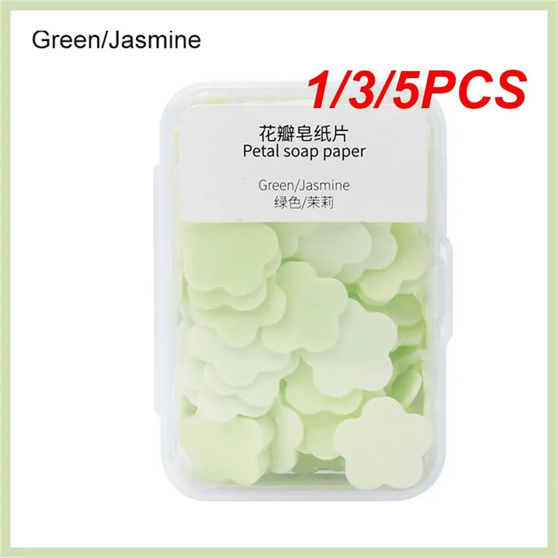 

1/3/5PCS BOX Strawberry Disposable Scented Slice Paper Cleaning Soaps Washing Hands Portable Hand Wash Petal Soap Papers Body