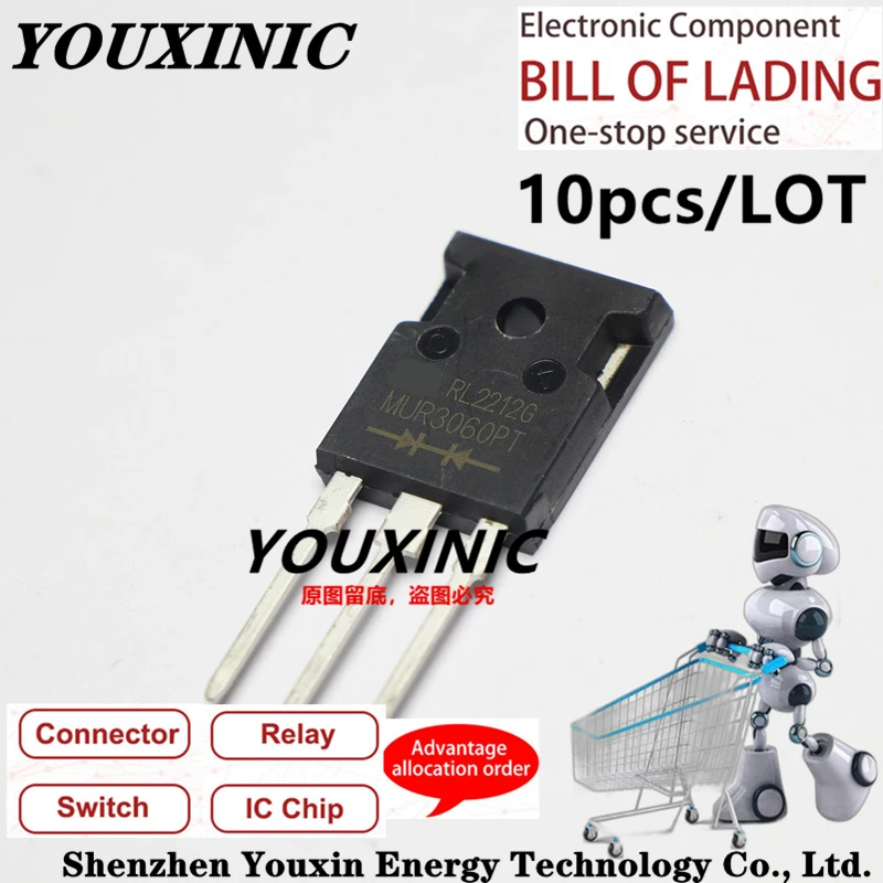 YOUXINIC 2018 + 100 новый оригинальный MUR3060PT MUR3060 TO-247 Диод Быстрого Восстановления 30 А 600 в
YOUXINIC 2018 + 100 новый оригинальный MUR3060PT MUR3060 TO-247 Диод Быстрого Восстановления 30 А 600 в