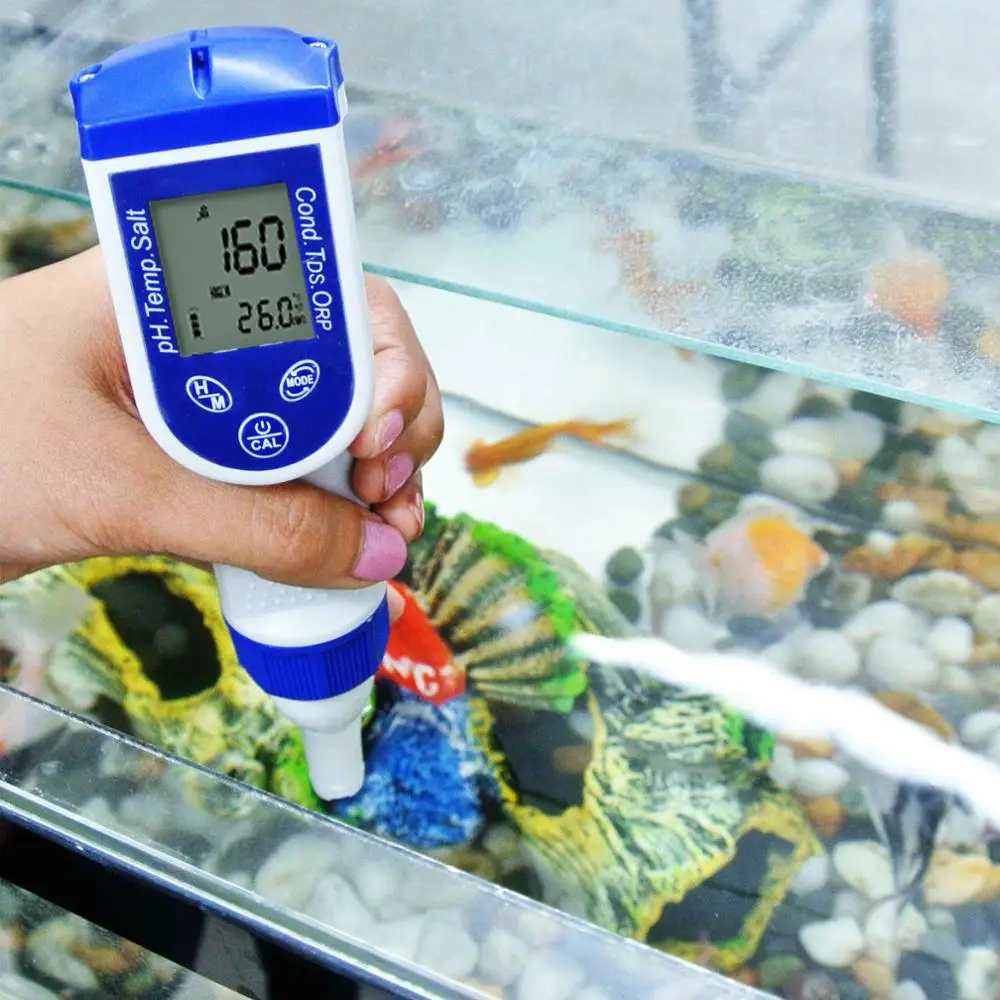 6-in-1 Pen type Water Quality Tester Multi-Parameter pH meter Temp. EC ORP TDS SAL Optional ORP Probe(OEM available)
6-in-1 Pen type Water Quality Tester Multi-Parameter pH meter Temp. EC ORP TDS SAL Optional ORP Probe(OEM available)