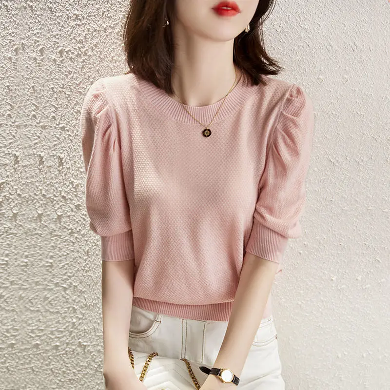 2024 Brand Summer New Women's T Shirt Short Sleeved Loose Cotton Half-sleeved T-shirt for Female Pure Color Tops T-shirt S94
2024 Brand Summer New Women's T Shirt Short Sleeved Loose Cotton Half-sleeved T-shirt for Female Pure Color Tops T-shirt S94
