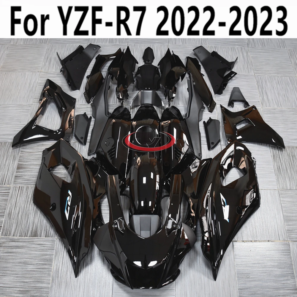 

Motorcycle For YZF-R7 2022-2023-2024 Full Fairing Kit Bodywork Cowling ABS Injection All Bright Black Letter R7 Gradient