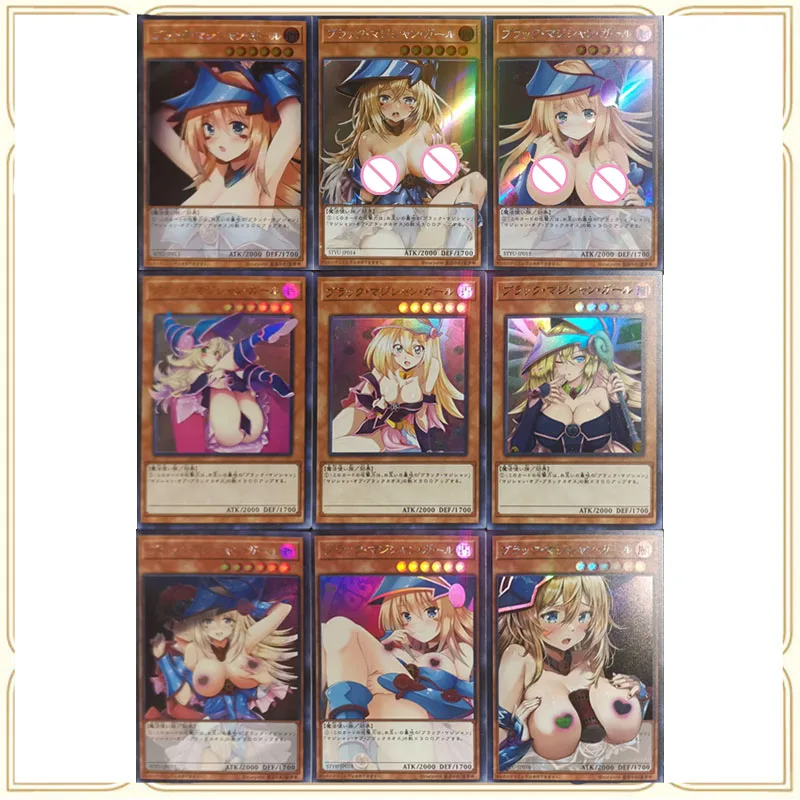 

Goddess Anime Yu-Gi-Oh DIY ACG Black Magician Girl Sexy Cards Game Battle Boy Toys Collectible Cards Christmas Birthday Presents