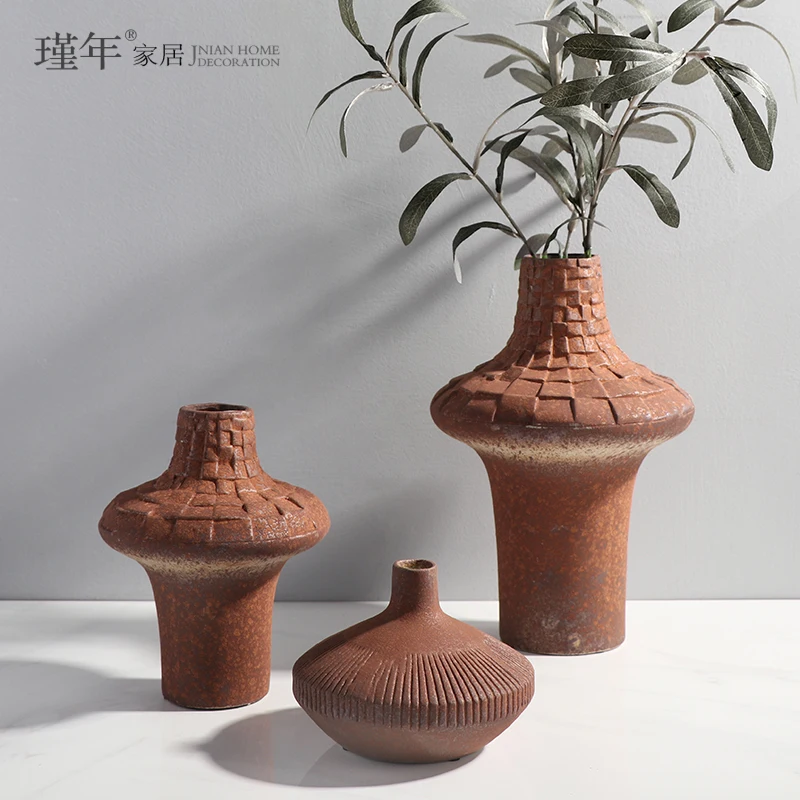 

New Chinese Style Simple Creative Ceramic Vase Decoration Modern Sample Room Living Room Curio Shelves Console Tables Surface