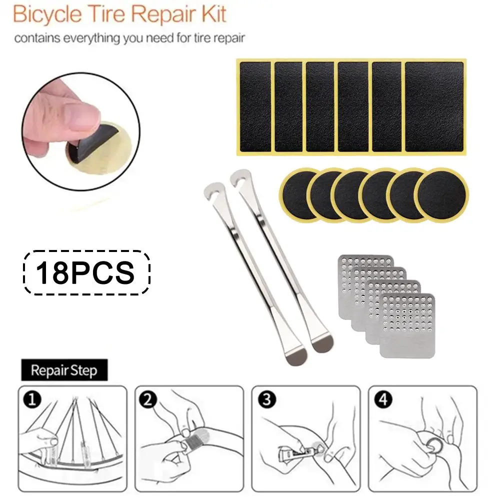 

Bicycle Tire Patch Glueless Kit Wheel Tyre Lever MTB Tire Repairing Tyre Inner Quick Glue Bike Patch Road Free Adhesive Rep Q2P2