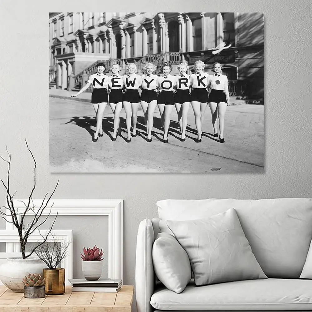 Black White New York Chorus Dancers Vintage Wall Art Canvas Painting Nordic Posters and Prints Pictures for Living Room Decor
Black White New York Chorus Dancers Vintage Wall Art Canvas Painting Nordic Posters and Prints Pictures for Living Room Decor