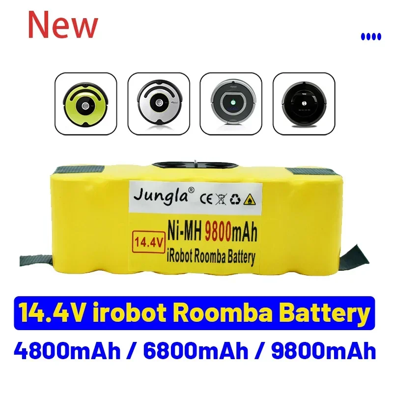 

New battery Ni-MH 14.4V 4.8/6.8/9.8Ah iRobot Roomba 500 600 700 800 900 series vacuum cleaner 600 620 650 700 770 780 800