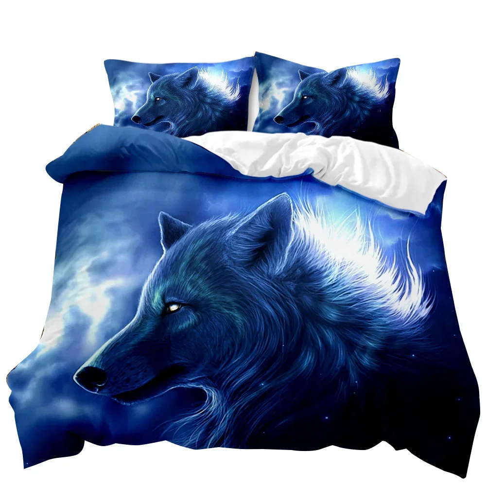 Wolf Duvet Cover Set 3D Animal Theme Bedding Set Retro Cool Wild Wolf Blue Sky Double Queen King Size Soft Polyester Qulit Cover
Wolf Duvet Cover Set 3D Animal Theme Bedding Set Retro Cool Wild Wolf Blue Sky Double Queen King Size Soft Polyester Qulit Cover