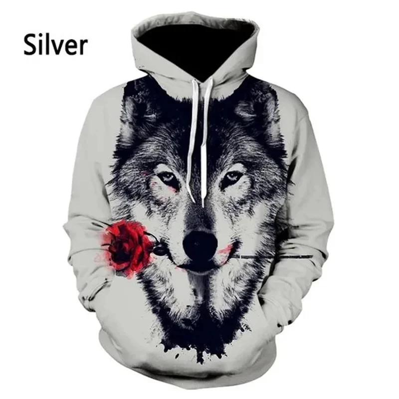 

Wildlife Wolf Graphic Hoodie Men 3D Forest Wolves Print Hoodies Womens Clothing Harajuku Fashion Pullovers y2k Tops Hooded Hoody