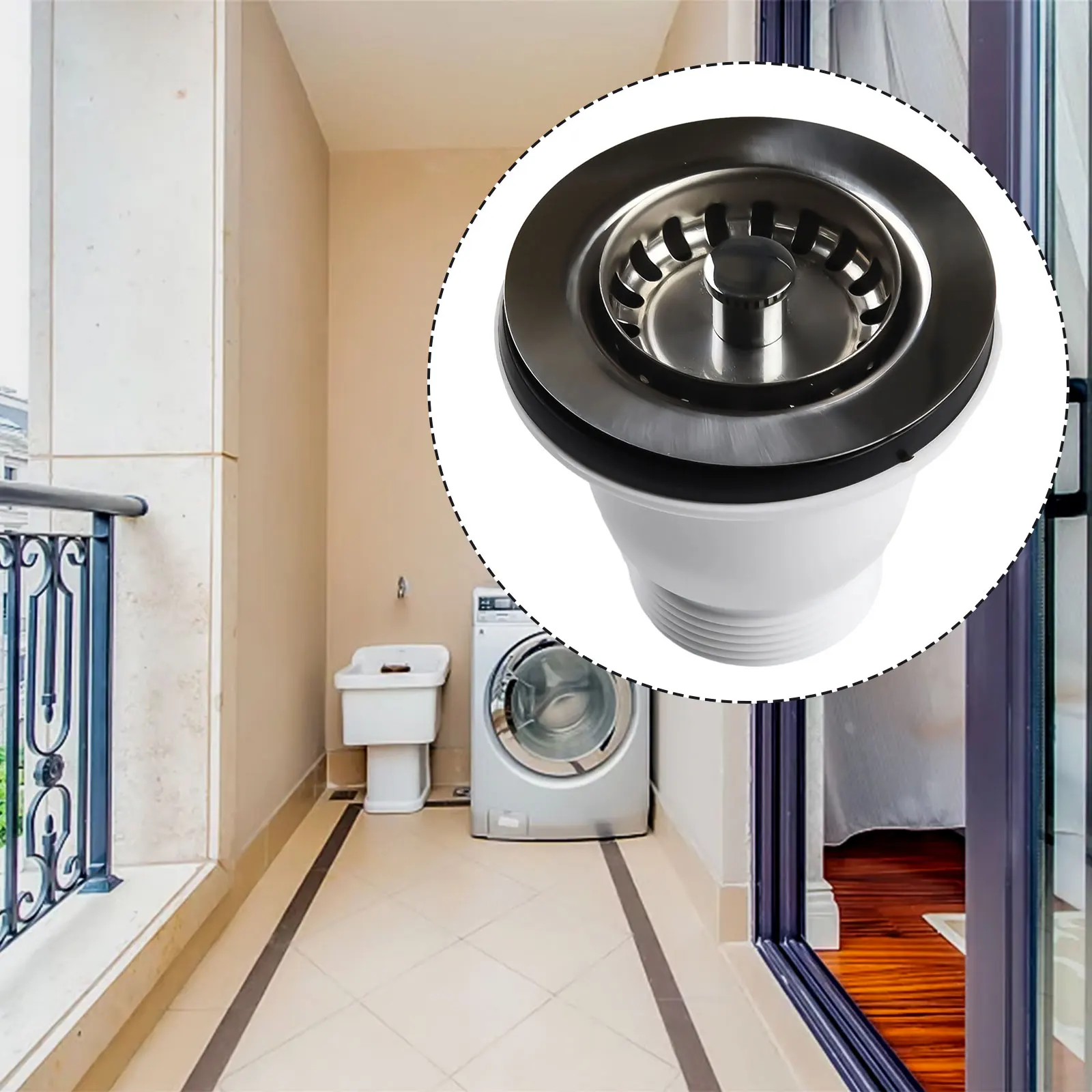 Balcony Mop Pool 60mm Stainless Steel Sink Mini Basket Strainer Waste Kit 85mm Flange With Hole Quick Drainage Filter Basket
Balcony Mop Pool 60mm Stainless Steel Sink Mini Basket Strainer Waste Kit 85mm Flange With Hole Quick Drainage Filter Basket