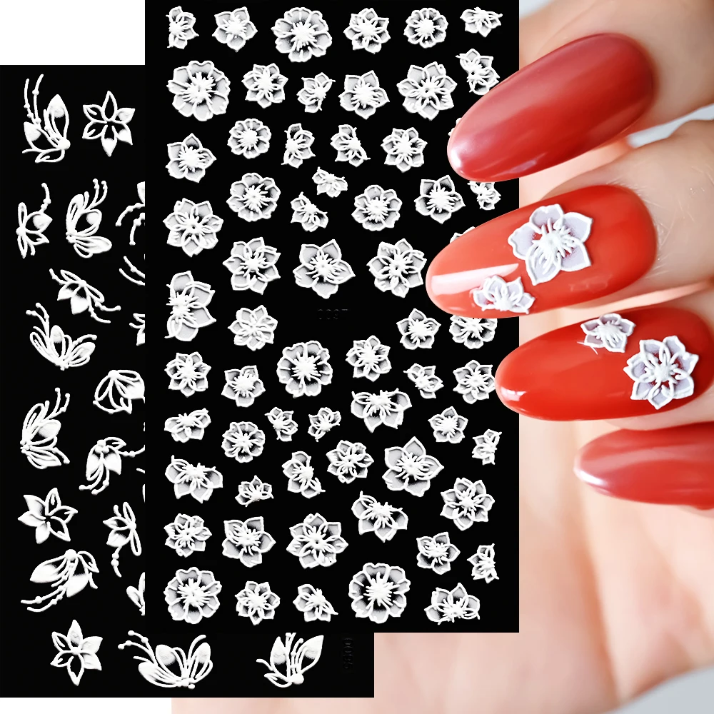 1PCS 5D Embossed White Flower Nail Stickers Acrylic Relief Decals 10*6cm Self Adhesive Nail Art Parts DIY Embossed Petal Sticker
1PCS 5D Embossed White Flower Nail Stickers Acrylic Relief Decals 10*6cm Self Adhesive Nail Art Parts DIY Embossed Petal Sticker