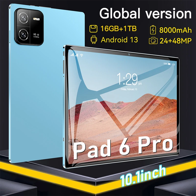 Global Version Pad 6 Pro Tablets PC Original 5g pc tablets Android 13 tablet 10.1inch HD 4K Screen 4g unlocked Ml pad 6 max
Global Version Pad 6 Pro Tablets PC Original 5g pc tablets Android 13 tablet 10.1inch HD 4K Screen 4g unlocked Ml pad 6 max