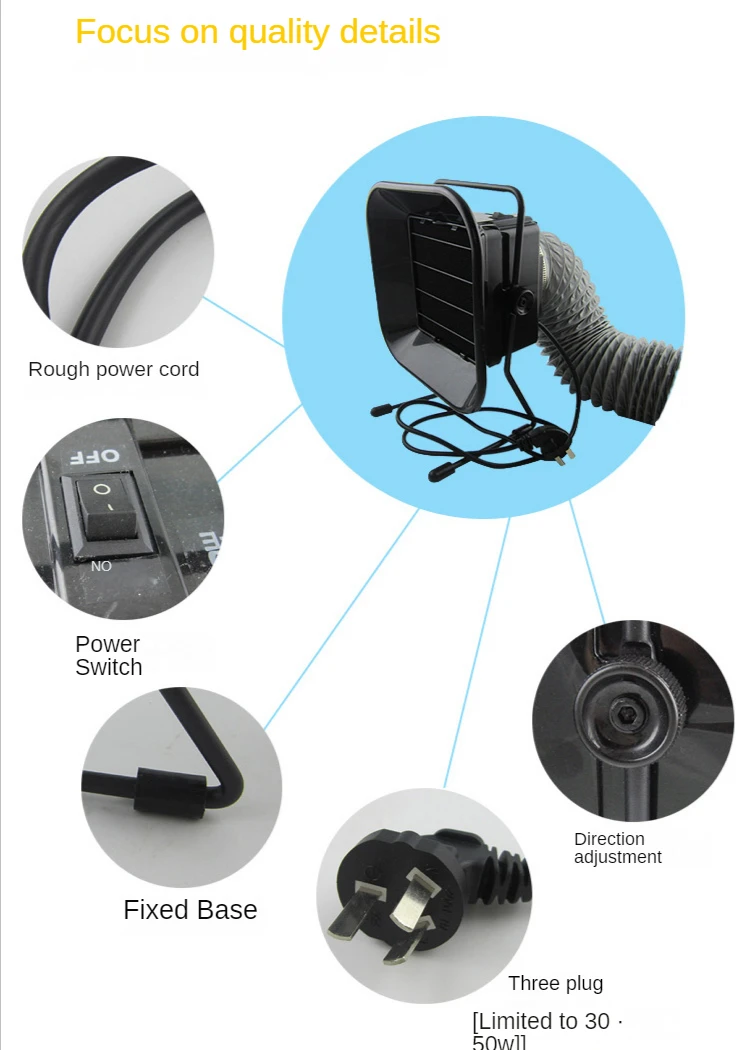 Generic 60W Adjustable Speed Solder Smoke Absorber ESD Fume Extractor