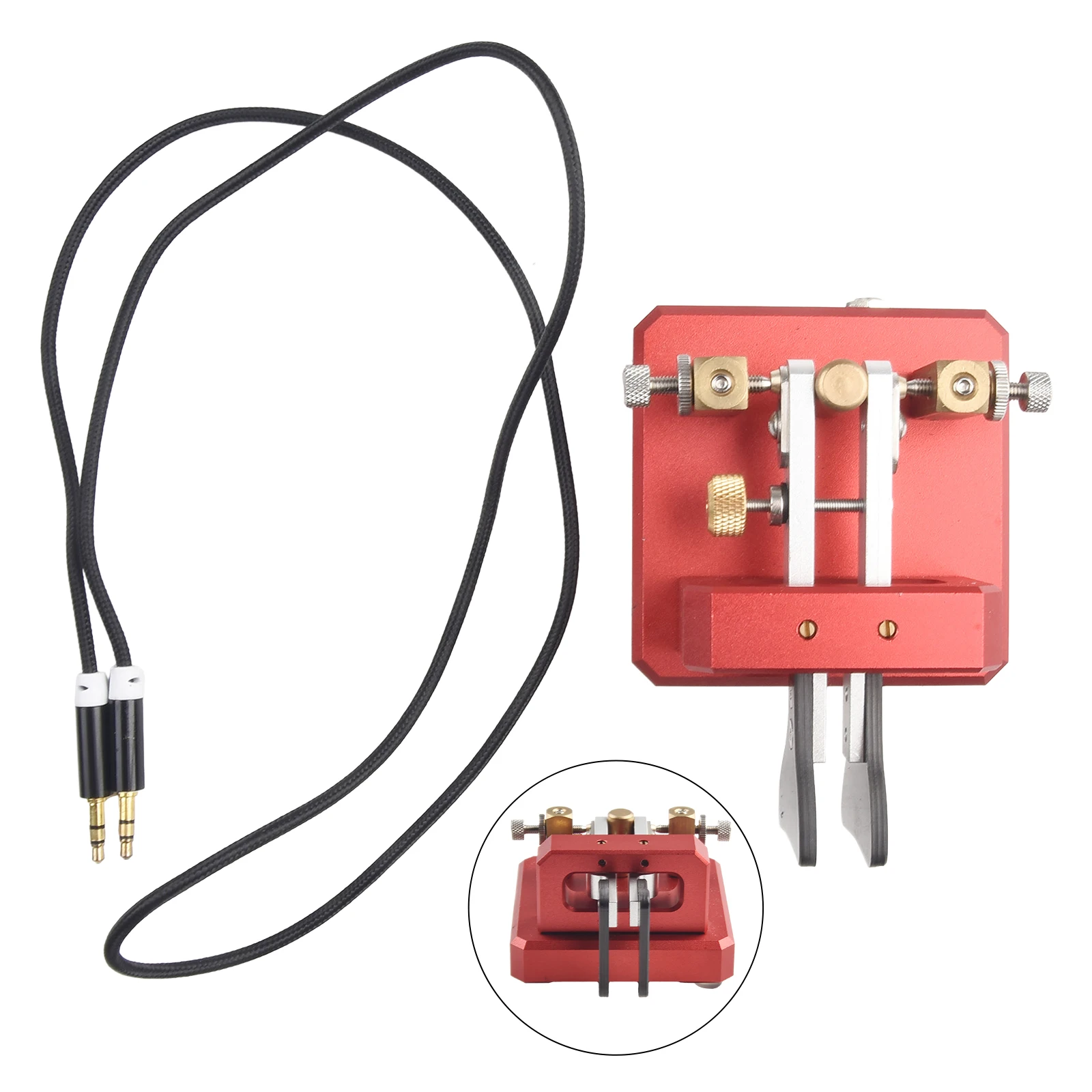 CW Key Morse Paddle автоматический двухлопастный телеграф с ключом 3,5 мм аудио интерфейс короткий передатчик CW для любительских радиопользователей
CW Key Morse Paddle автоматический двухлопастный телеграф с ключом 3,5 мм аудио интерфейс короткий передатчик CW для любительских радиопользователей