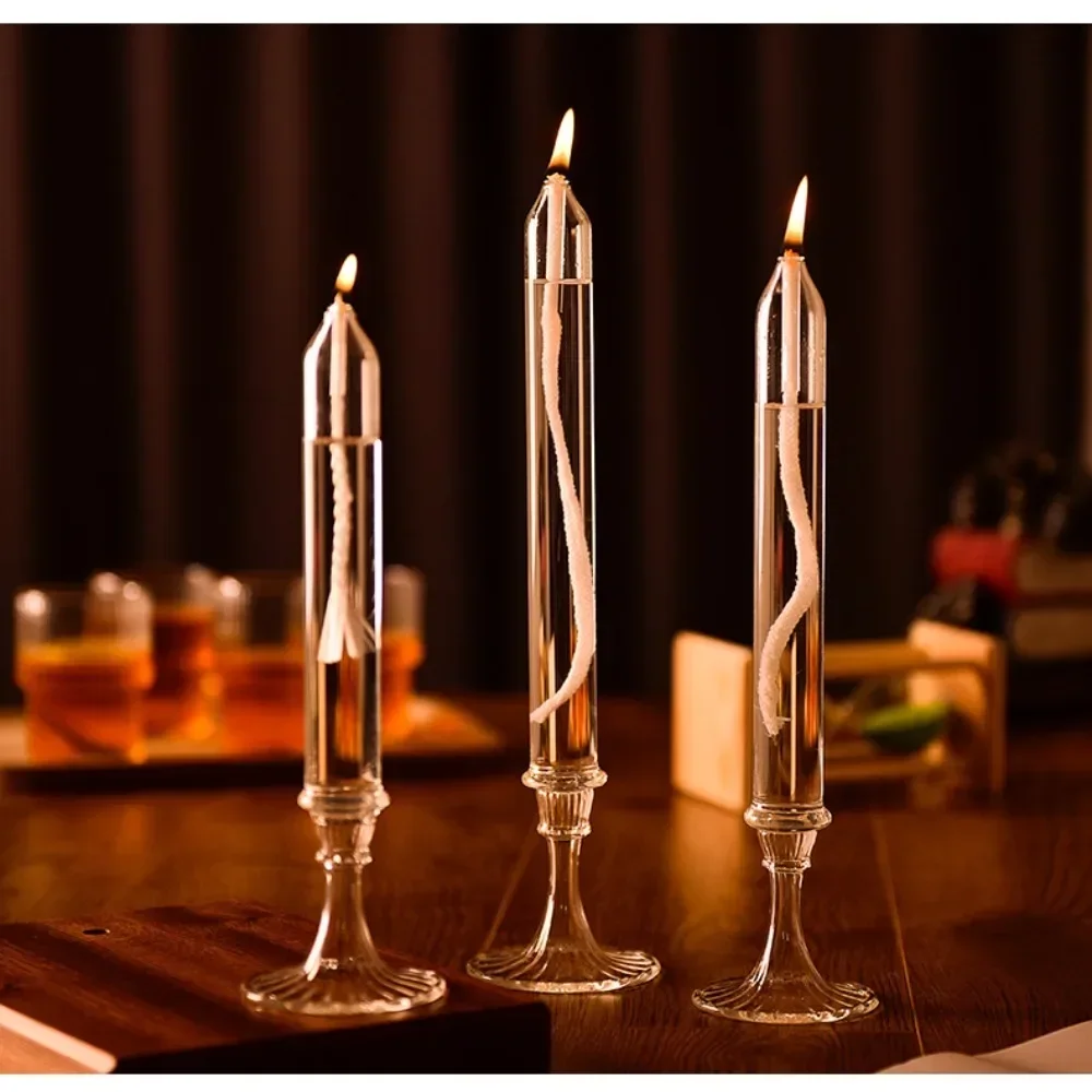 Decompression Candle Holders for Table Glass Pendant Glass Oil Lamp Transparent Nordic Style Romantic Candlestick Holder
Decompression Candle Holders for Table Glass Pendant Glass Oil Lamp Transparent Nordic Style Romantic Candlestick Holder