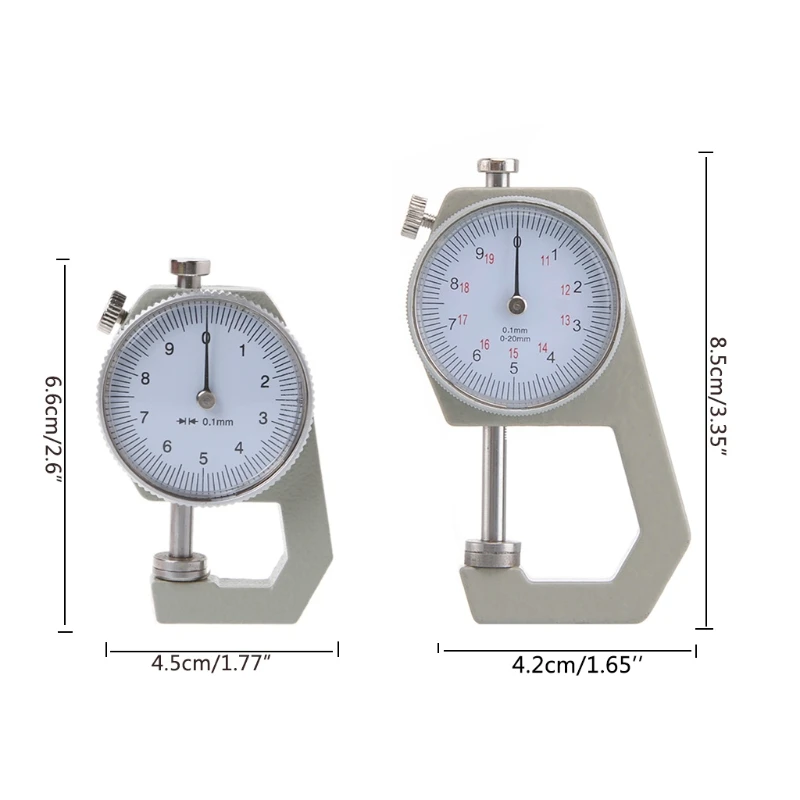 Portable Dial Thickness Gauge 10 20mm Leather Paper Thickness Meter Tester 0.1mm Accuracy Measuring Tool
Portable Dial Thickness Gauge 10 20mm Leather Paper Thickness Meter Tester 0.1mm Accuracy Measuring Tool