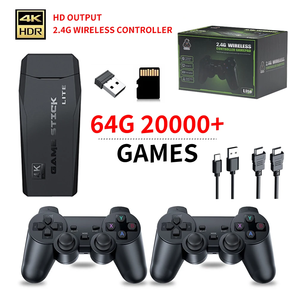 2024 Video Game Console 2.4G Double Wireless Controller Game Stick 4K 20000 games 64GB Retro games For TV PS1/GBA Christmas Gift
2024 Video Game Console 2.4G Double Wireless Controller Game Stick 4K 20000 games 64GB Retro games For TV PS1/GBA Christmas Gift