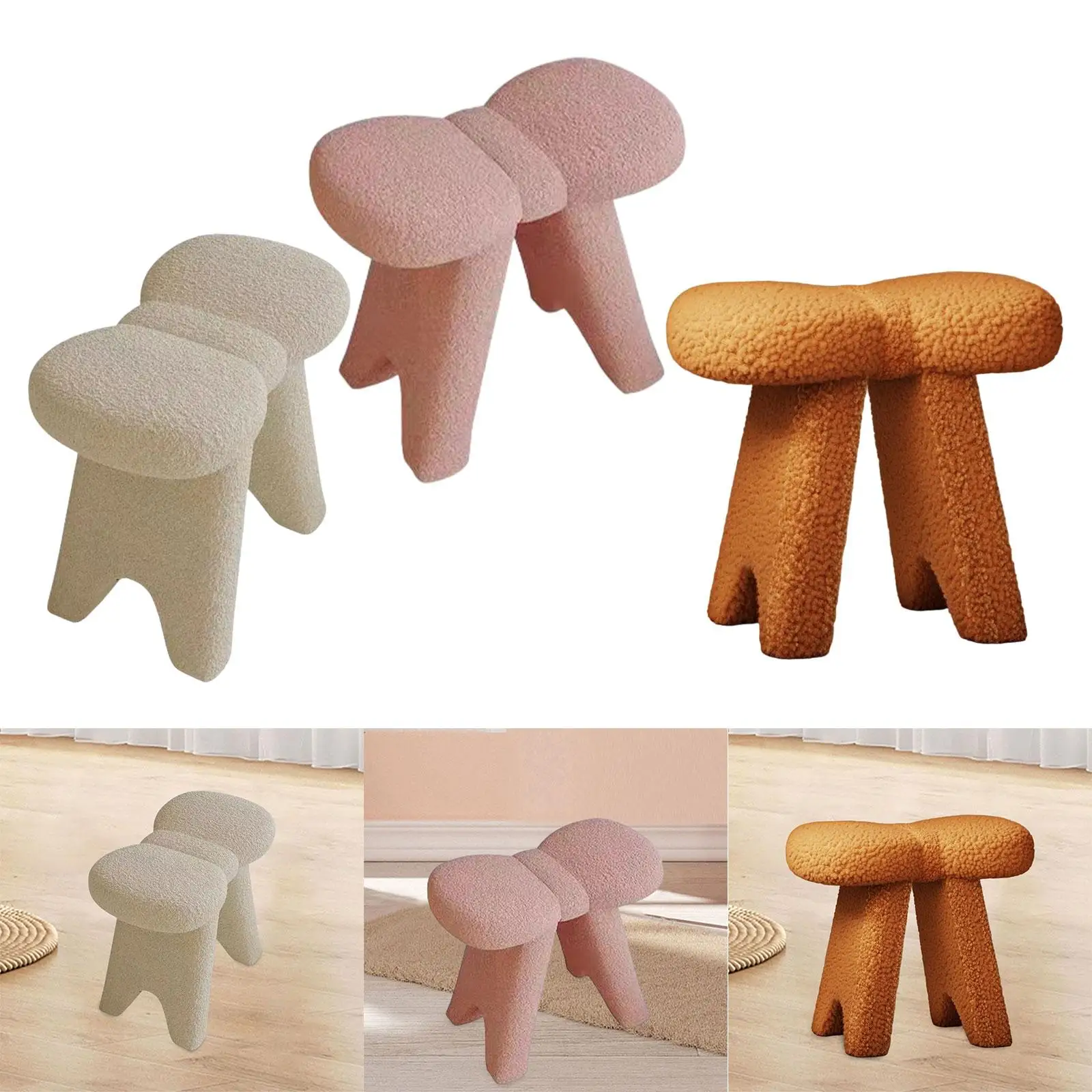 Makeup Vanity Stool Decorative Seating Dressing Stool Upholstered Fashion Footrest Makeup Stool Modern for Bedroom Furniture Makeup Vanity Stool Decorative Seating Dressing Stool Upholstered Fashion Footrest Makeup Stool Modern for Bedroom Furniture