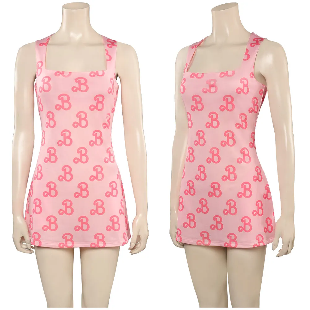 Margot Cosplay Barbier Dress Woman Girls Cosplay Costume Pink Letter Printed Fantasia Disguise Outfits Halloween Party Dresses
Margot Cosplay Barbier Dress Woman Girls Cosplay Costume Pink Letter Printed Fantasia Disguise Outfits Halloween Party Dresses