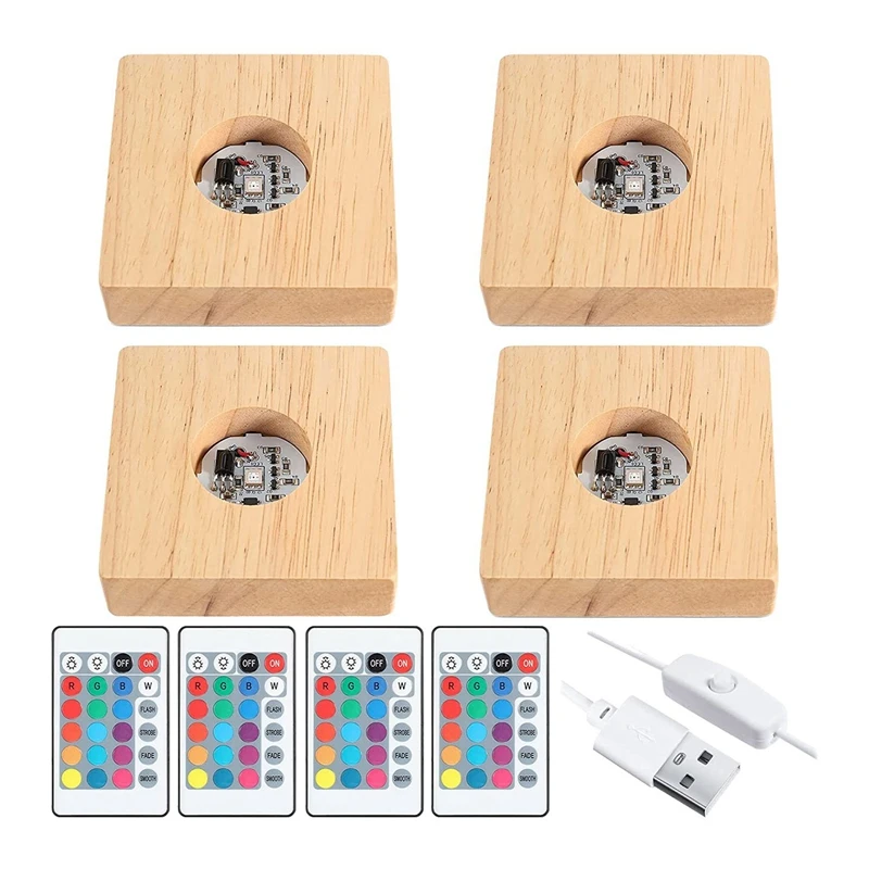 Wooden LED Night Light Base Lighted Display Lamp Base Stand With Remote Control For 3D Crystal Glass Art
Wooden LED Night Light Base Lighted Display Lamp Base Stand With Remote Control For 3D Crystal Glass Art