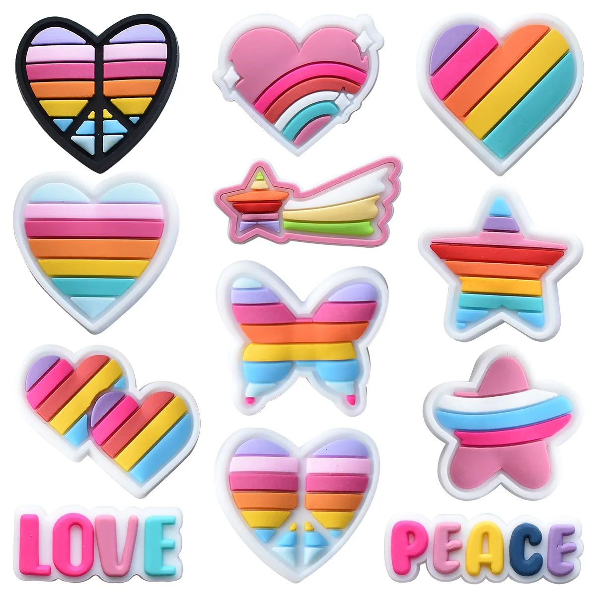 1Pcs Pins Shoes Accessories For Sandals Buckle With Love And Peace Decoration For Women Kids Favors Men Badges Boy Girl Gift
1Pcs Pins Shoes Accessories For Sandals Buckle With Love And Peace Decoration For Women Kids Favors Men Badges Boy Girl Gift