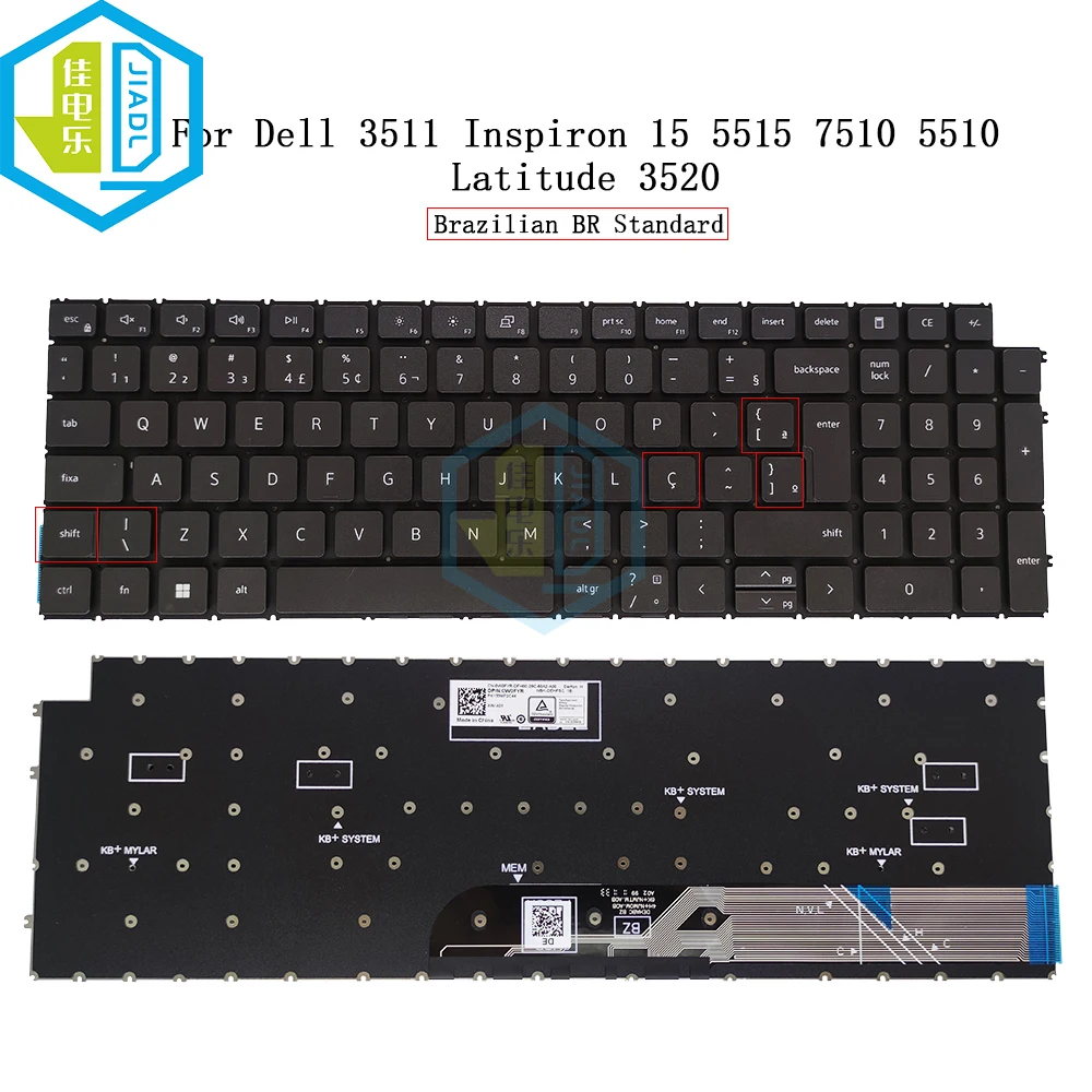 BR-PT подсветка бразильской клавиатуры для DELL Inspiron 3511 3515 5510 5515 7510 16 7610 0W0FYR 01V910 09K0N5 Бразильский Португальский
BR-PT подсветка бразильской клавиатуры для DELL Inspiron 3511 3515 5510 5515 7510 16 7610 0W0FYR 01V910 09K0N5 Бразильский Португальский