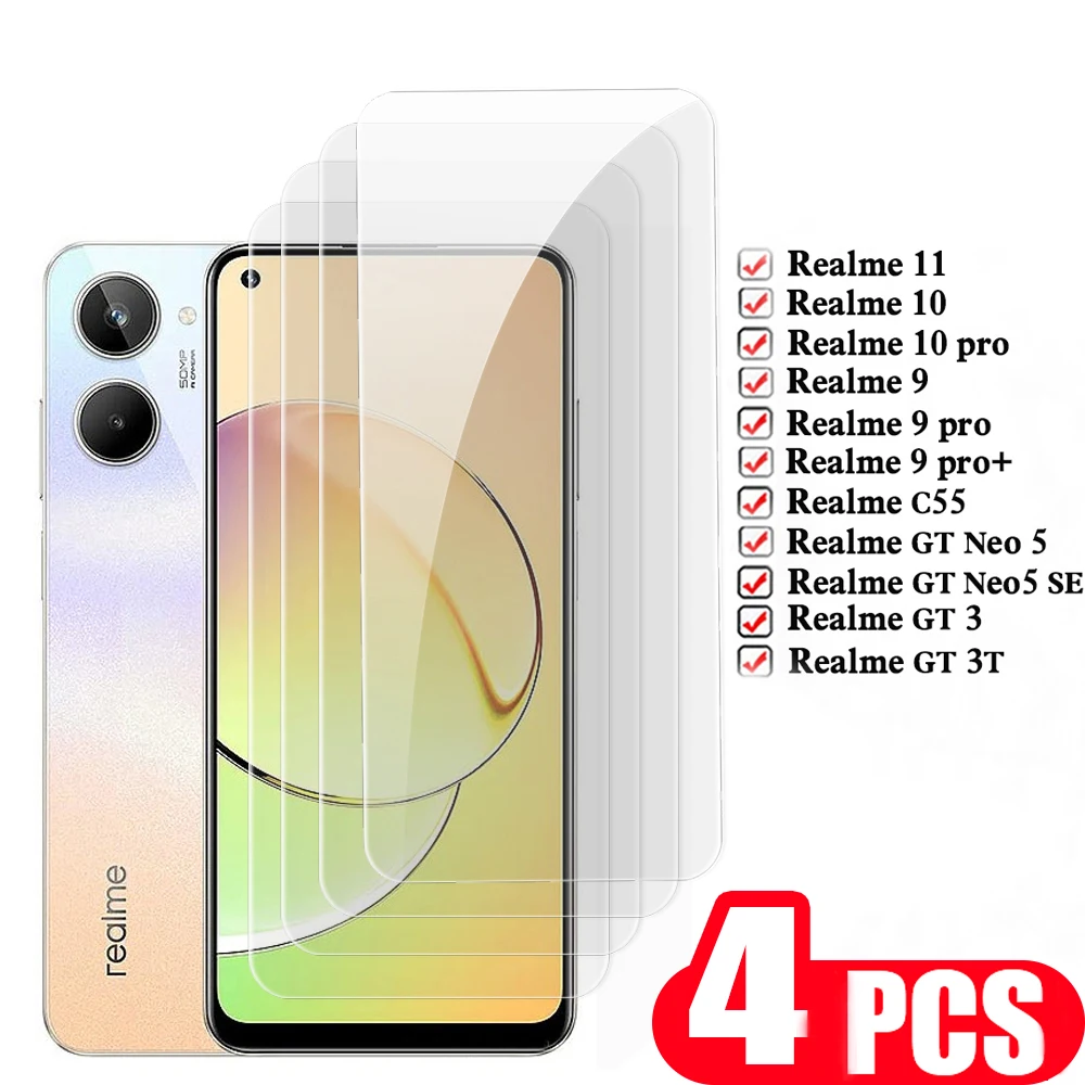 Защитная пленка для экрана телефона Realme GT Neo 5 SE 9 10 11 pro plus C55 3 3T GT2 pro, закаленное стекло, защитная пленка для смартфона, 4 шт.
Защитная пленка для экрана телефона Realme GT Neo 5 SE 9 10 11 pro plus C55 3 3T GT2 pro, закаленное стекло, защитная пленка для смартфона, 4 шт.