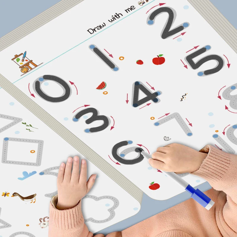 Magical Tracing Workbook Montessori Pen Control Training Book Reusable Magic Practice Copybook Children Drawing Education Books
Magical Tracing Workbook Montessori Pen Control Training Book Reusable Magic Practice Copybook Children Drawing Education Books