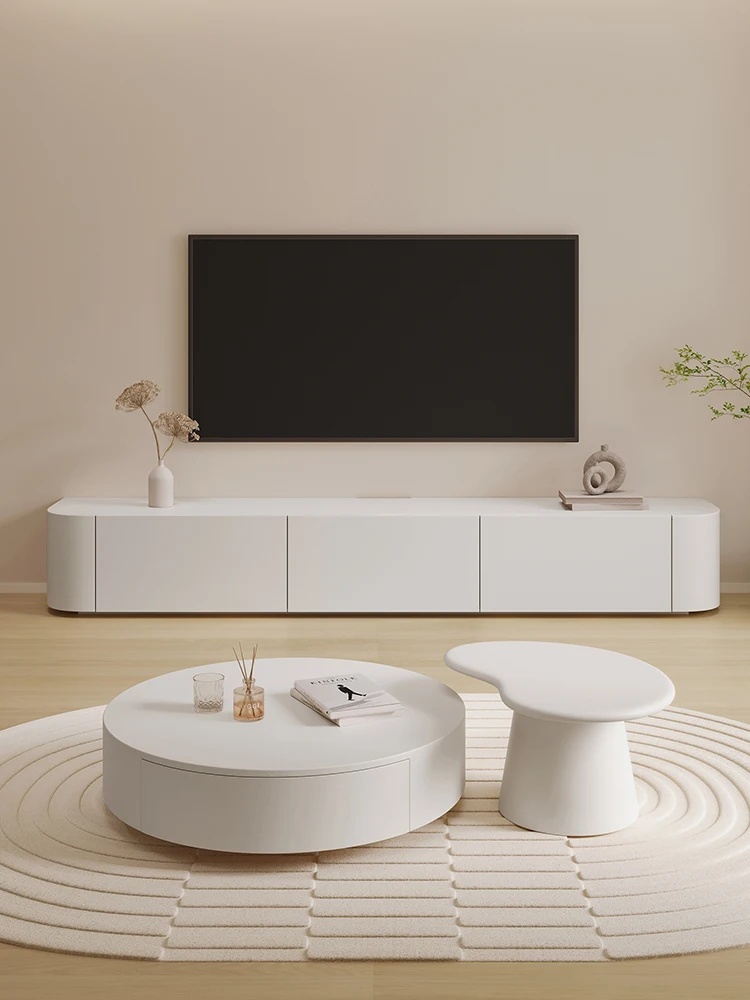 Modern and minimalist TV cabinet, small living room, solid wood, white TV cabinet installation
Modern and minimalist TV cabinet, small living room, solid wood, white TV cabinet installation