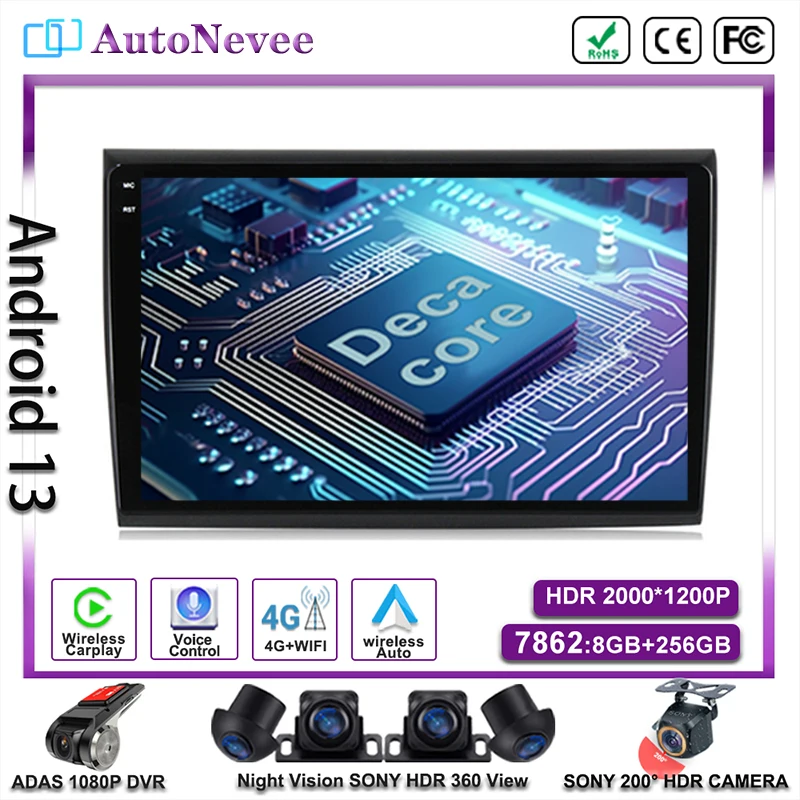Android 13 Head Unit For Fiat Bravo 2007 2008 2009 2010 2011 2012 Multimedia Car Player Auto Radio Navigation GPS Stereo 5G DVD
Android 13 Head Unit For Fiat Bravo 2007 2008 2009 2010 2011 2012 Multimedia Car Player Auto Radio Navigation GPS Stereo 5G DVD