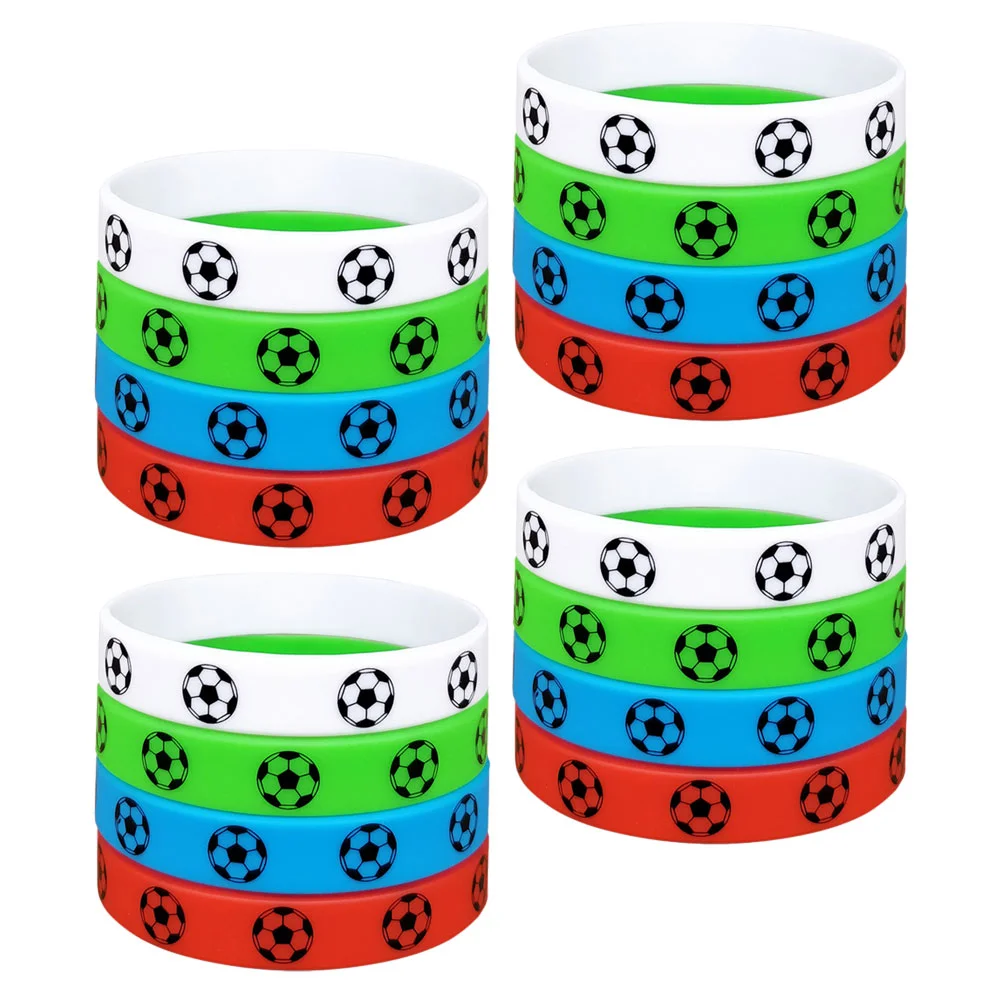 16 Pcs Football Silicone Wristband Soccer Bracelet for Girls Wear-resistant Portable Delicate Boys Compact Silica Gel
16 Pcs Football Silicone Wristband Soccer Bracelet for Girls Wear-resistant Portable Delicate Boys Compact Silica Gel